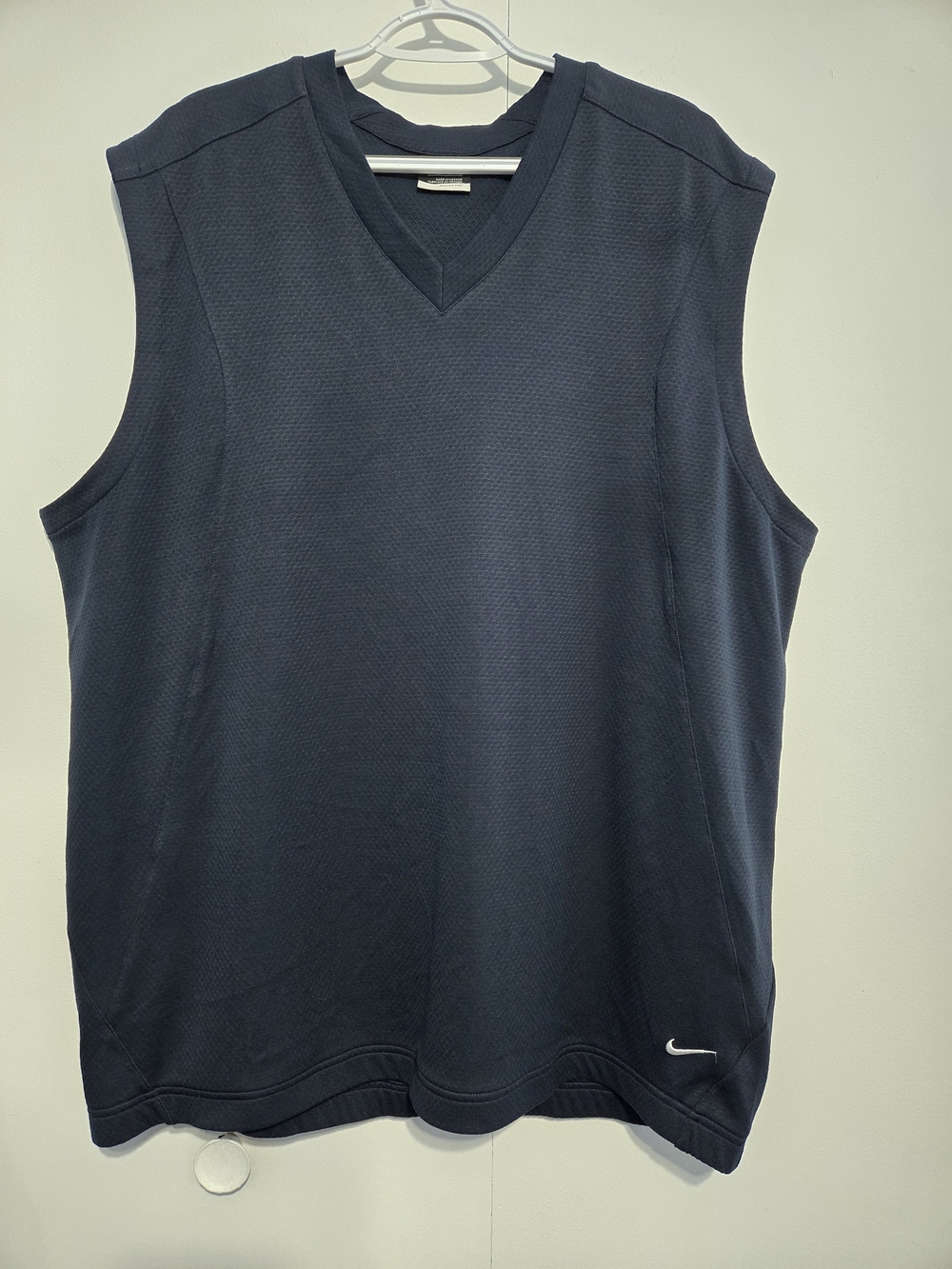 Nike Golf Dri-FIT Sleeveless Shirt Men XL‎ Navy Athletic V Neck Performance